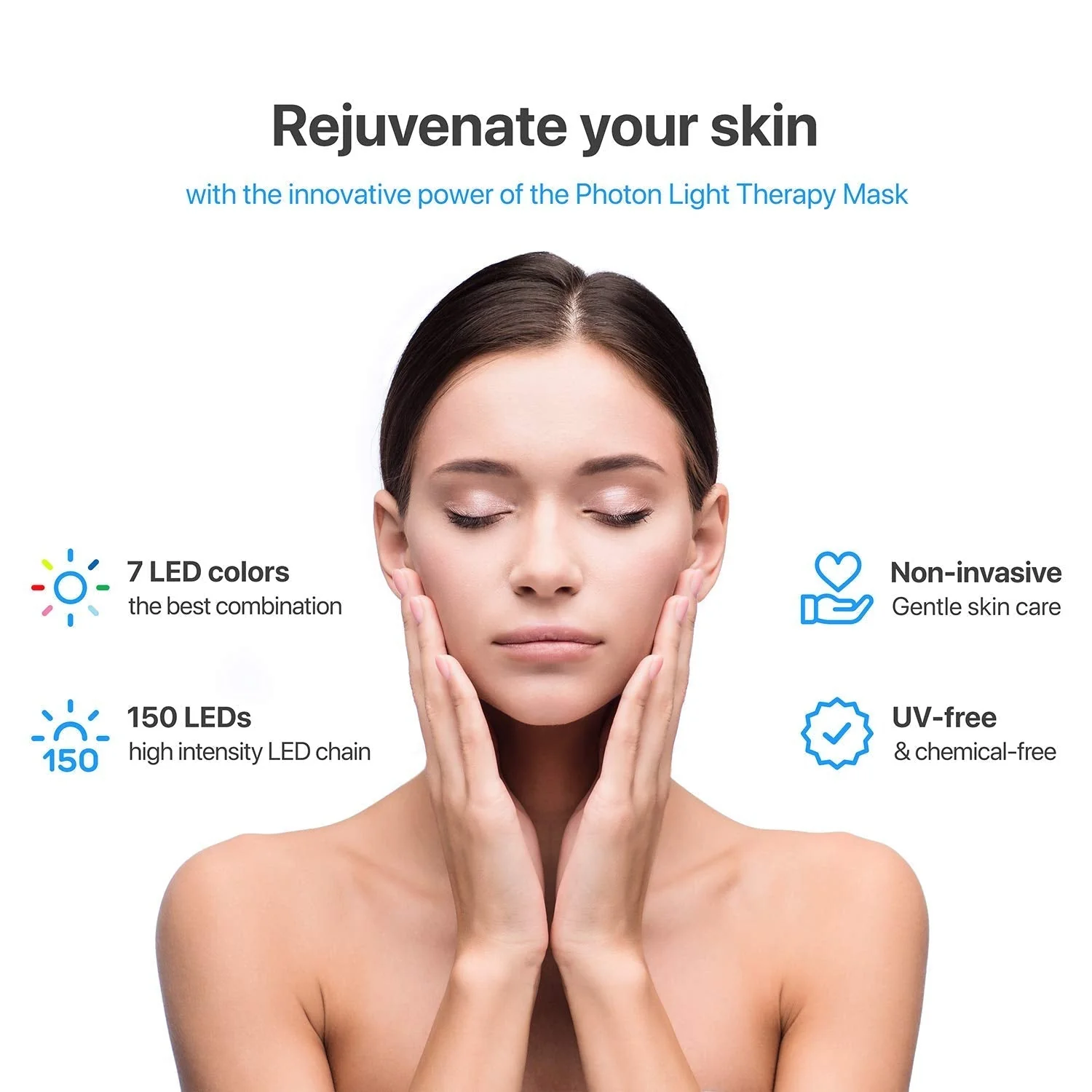 LUMA Light LED Therapy Facial Mask & High Energy Hyaluronic Serum (4oz) - Image 3