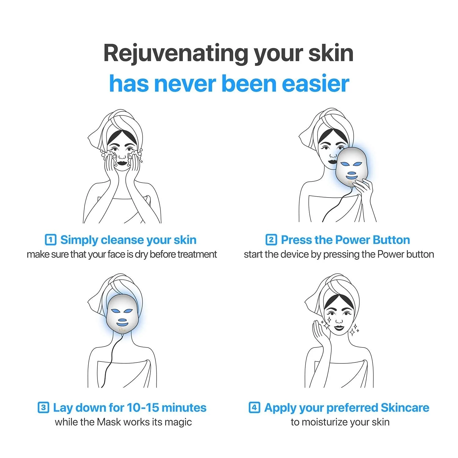 LUMA Light LED Therapy Facial Mask & High Energy Hyaluronic Serum (4oz) - Image 5