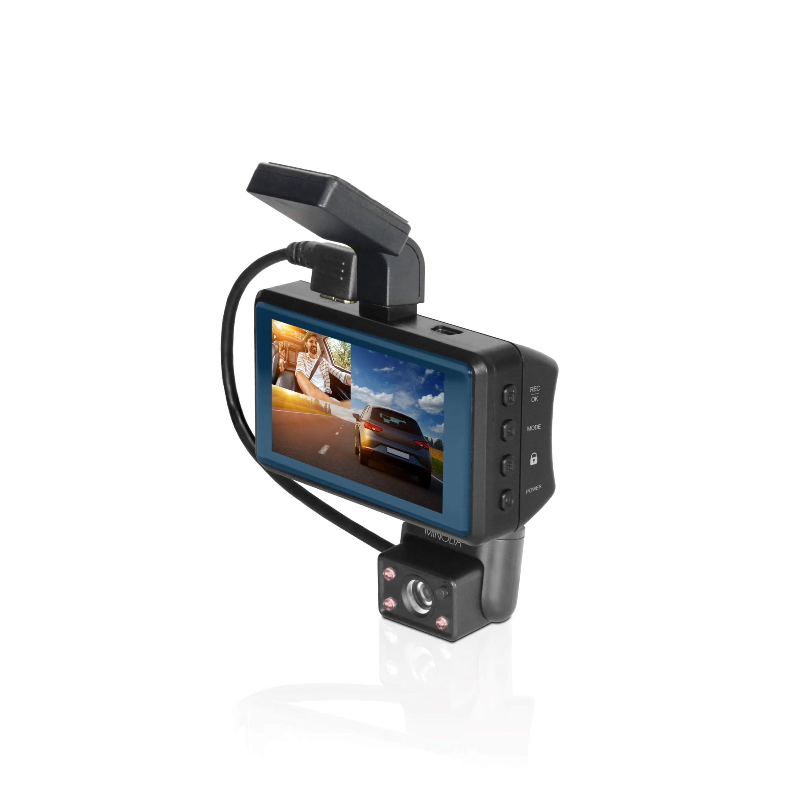 Minolta MNCD337N 1080p HD Dash Camera with 3 Inch Screen and Interior Camera - Image 4