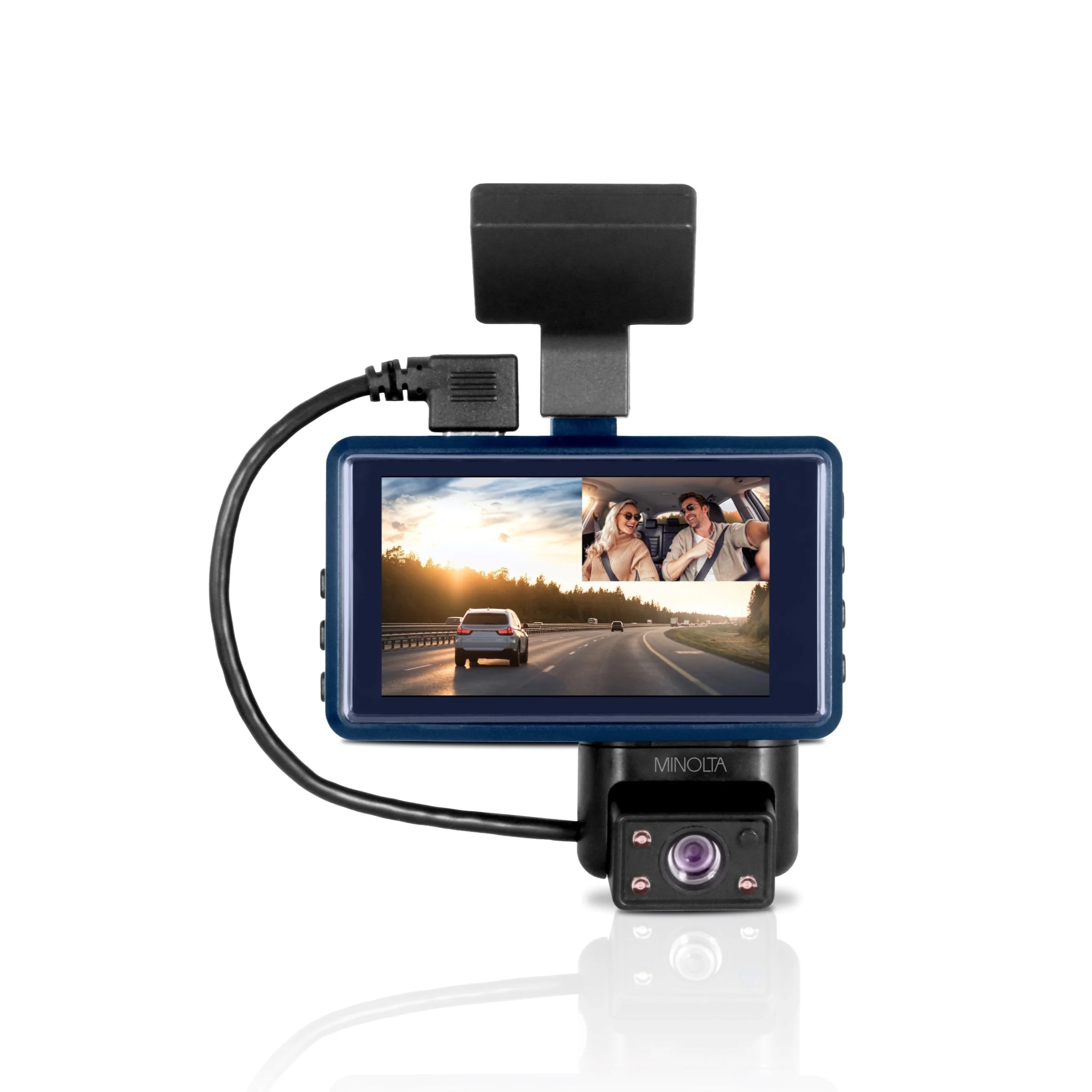 Minolta MNCD337N 1080p HD Dash Camera with 3 Inch Screen and Interior Camera - Image 7