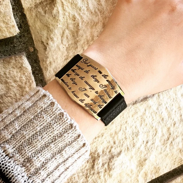 Serenity Prayer Cuff - Gold - Image 4