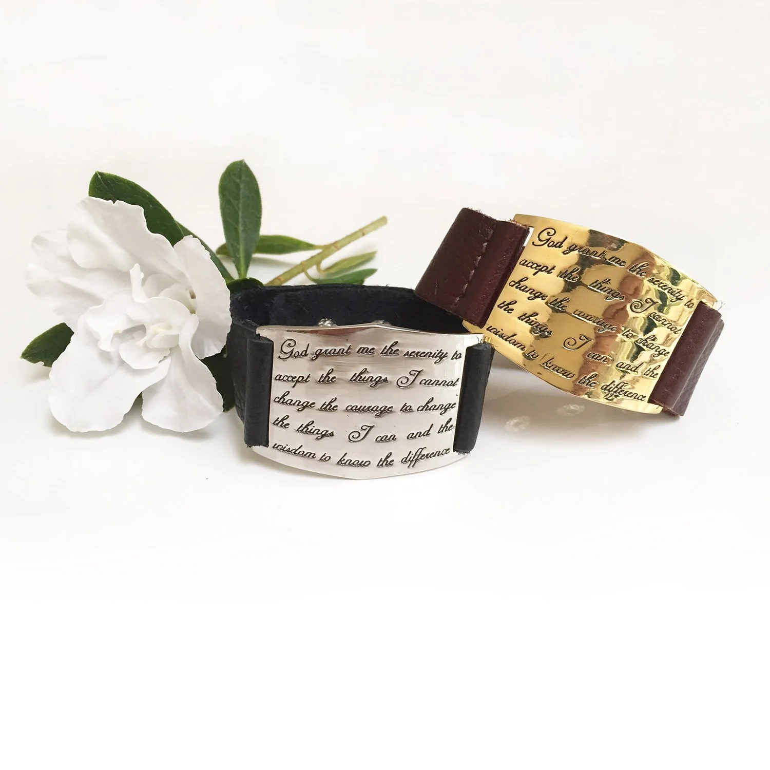 Serenity Prayer Cuff - Silver - Image 3
