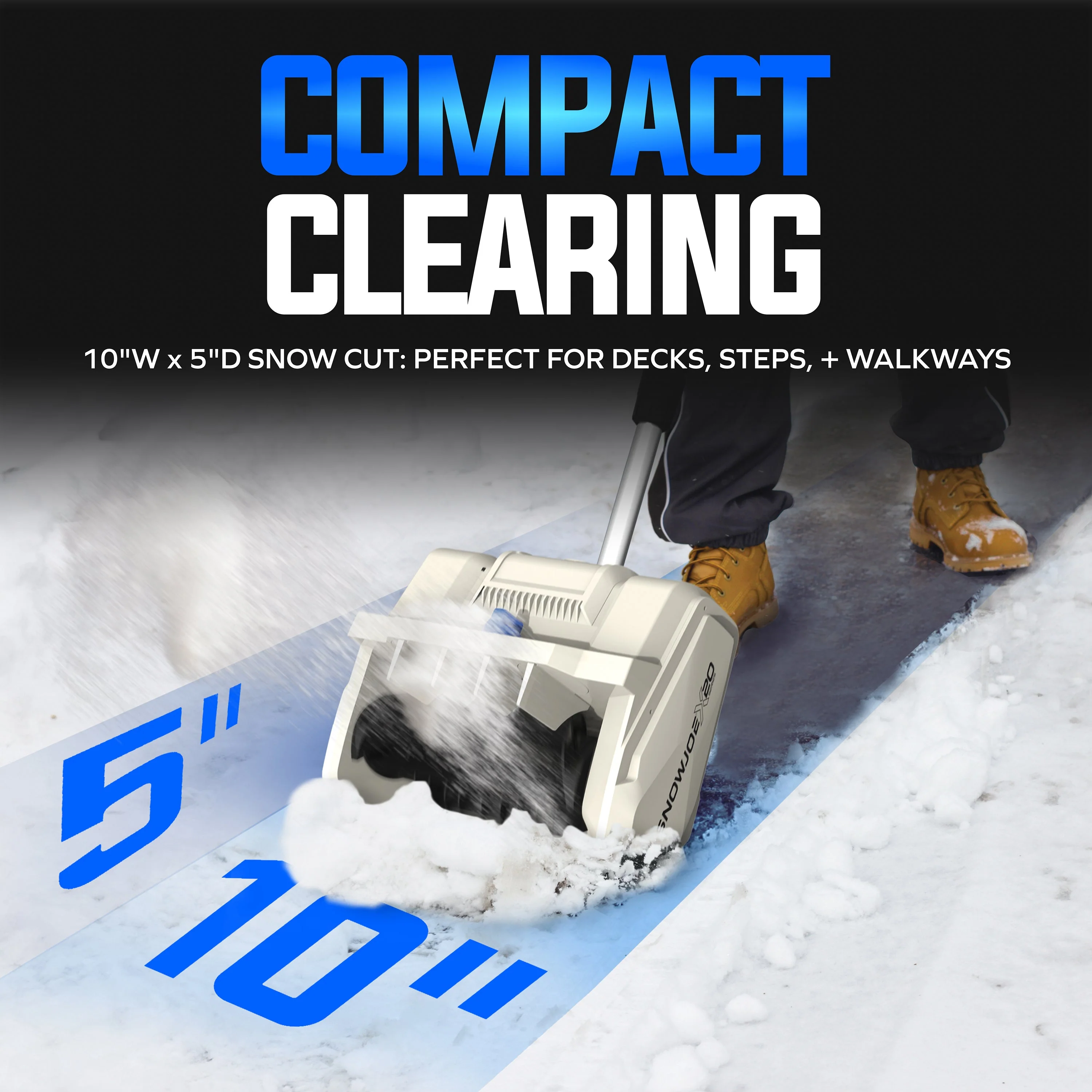 Snow Joe ECOSHARP X20-Series Cordless Snow Shovel | Directional Chute | Brushless Motor | w/ 20-Volt, 5.0 Amp-hour Battery Included - Image 4
